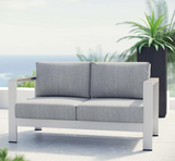 Modus Aluminum Outdoor Loveseat Grey