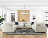 Plush Oversized Modular Sectional Sofa Beige