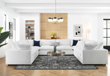 Plush Oversized Modular Sectional Sofa White