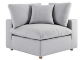 Plush Oversized Modular Sectional Light Grey