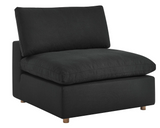 Plush Oversized Modular Sectional Sofa Black