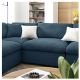 Plush Oversized Modular Sectional Sofa Azure