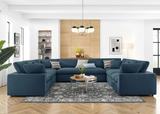 Plush Oversized Modular Sectional Sofa Azure