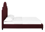 Prim Modern Queen Bed Maroon Performance Velvet