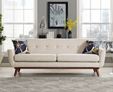 Ronald Mid Century Modern Sofa Beige