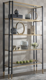 Biltmore Etarge Display or Bookcase Black and Gold