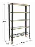 Biltmore Etarge Display or Bookcase Black and Gold