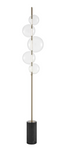 Stacked Aluminum and Glass Floor Lamp