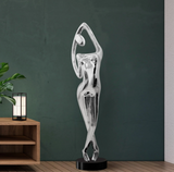 In Over Your Head Chrome Oversized Sculpture