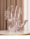 Handi Sculpture Acrylic with Gold Flakes