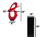 Continuium Red Abstract Sculpture on Black Gloss Stand