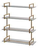 Desoto Iron Gold Wall Hanging Shelf