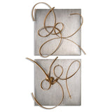 Abstract Harmony Modern Metal Wall Art S/2