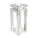 Pagoda Mirrored Pedestal, mirrored modern pedestal, contemporary pedestal