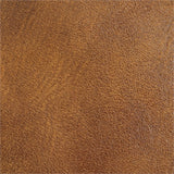 thick top grain nubuck leather slipcover chair in a distressed worn cognac with a tailored double stitched design and casual flange edges