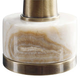 Stella Antique Brass and Marble Table Lamp