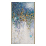 The Maldives Blue and Gold Framed Wall Art