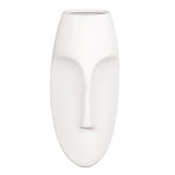 Humanistic Modern Wall Vase, modern wall sconce, face sculpture, white face