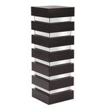 Wood and Mirror Modern Pedestal, Contemporary pedestal, modern pedestal