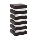 Wood and Mirror Modern Pedestal, Contemporary pedestal, modern pedestal