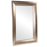 Metallica Oversized Modern Mirror, silver leaner mirror, contemporary leaner mirror