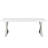 Franklin Dining Table White Chrome