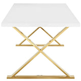 Franklin Dining Table White Gold
