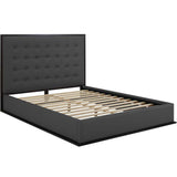 Pippin II Modern Platform Bed Brown Fabric