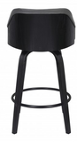 The Alex Barstool 26' Counter Height  Black Brushed Wood
