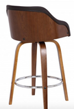 The Alex Barstool 30" Bar Height Walnut Wood Finish