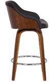 The Alex Barstool 30" Bar Height Walnut Wood Finish