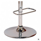 Lonnie Swivel Barstool In Cream PU/ Walnut Veneer and Chrome Base