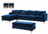 Damien Reversible Modern Sectional Blue