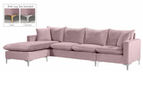 Damien Reversible Modern Sectional Pink