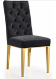 Jamie Dining Chair S/2 Gold/Blue