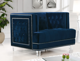 Mauldin Modern Accent chair Blue Navy
