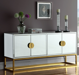 Modera Modern Mirrored Sideboard Chrome