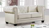 Oak Modern Loveseat Cream