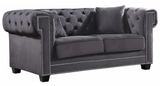 Oak Modern Loveseat Green