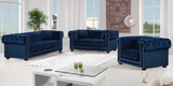 Oak Modern Sofa Navy Blue