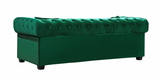 Oak Modern Loveseat Green