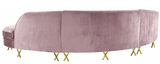 S Curve Modern Sectional Pink