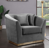 Slope Modern Accent Chair Grey