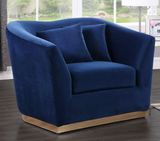 Slope Modern Accent Chair Blue