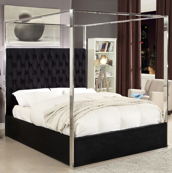 Structure Modern Canopy Bed Black