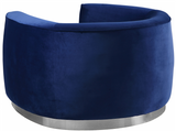 The Shell Accent Chair Blue/Silver