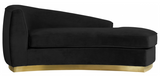 The Shell Curved Chaise Lounge Grey/Gold