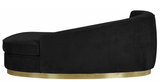 The Shell Curved Chaise Lounge Black/Gold