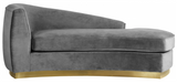 The Shell Curved Chaise Lounge Pink/Gold