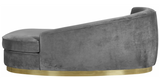 The Shell Curved Chaise Lounge Grey/Gold